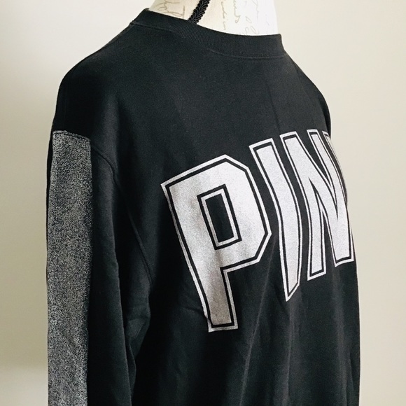 PINK VS Sequins Campus Crew Sweatshirt Top NWT - Picture 9 of 10